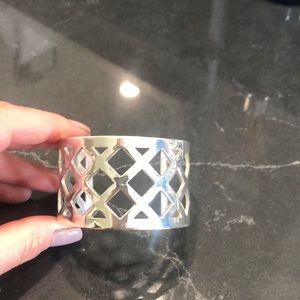 Sterling Rustic cuff bangle